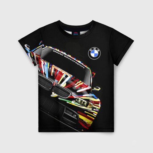 Детская футболка 3D BMW, цвет 3D печать