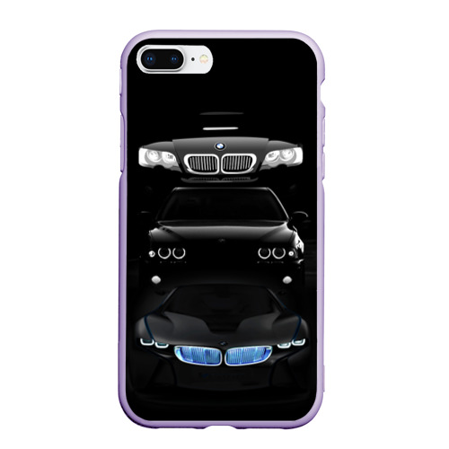 Чехол для iPhone 7Plus/8 Plus матовый с принтом BMW, вид спереди #2