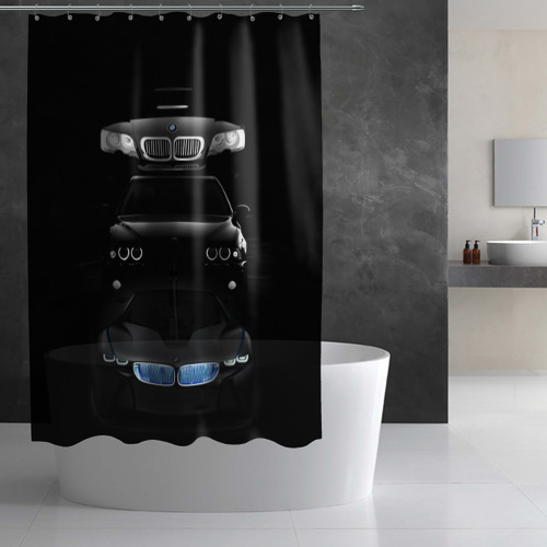 Штора 3D для ванной BMW - фото 3