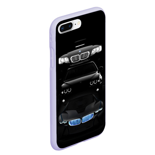 Чехол для iPhone 7Plus/8 Plus матовый с принтом BMW, вид сбоку #3