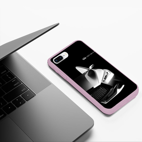 Чехол для iPhone 7Plus/8 Plus матовый Infiniti, цвет розовый - фото 5