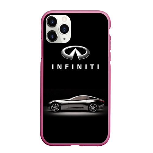 Чехол для iPhone 11 Pro Max матовый Infiniti, цвет малиновый