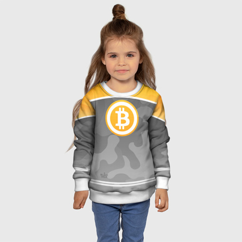 Детский свитшот 3D Black Milk Bitcoin - Биткоин, цвет 3D печать - фото 7