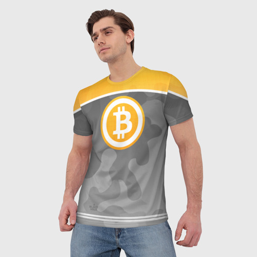 Мужская футболка 3D Black Milk Bitcoin - Биткоин, цвет 3D печать - фото 3