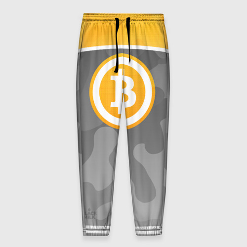 Мужские брюки 3D Black Milk Bitcoin - Биткоин, цвет 3D печать