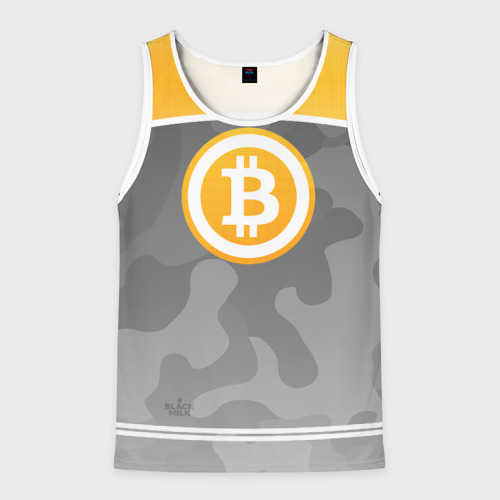 Мужская майка 3D Black Milk Bitcoin - Биткоин, цвет 3D печать