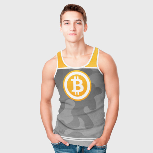 Мужская майка 3D Black Milk Bitcoin - Биткоин, цвет 3D печать - фото 5