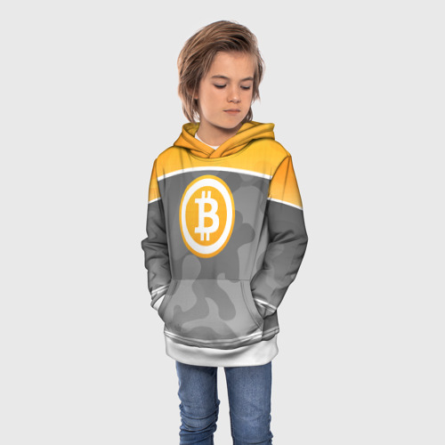 Детская толстовка 3D Black Milk Bitcoin - Биткоин, цвет белый - фото 3