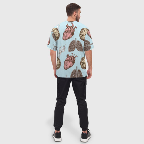 Мужская футболка oversize 3D Органы, цвет 3D печать - фото 4
