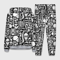 Женский костюм с толстовкой 3D Кости