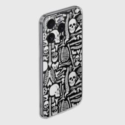 Чехол для iPhone 15 Pro Max силиконовый с защитой камеры Кости - фото 2