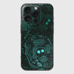 Чехол для iPhone 16 Pro силиконовый с защитой камеры Клетки