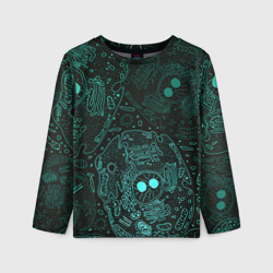 Детский лонгслив 3D Клетки