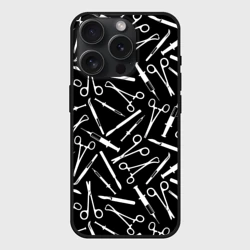 Чехол силиконовый для Apple iPhone 15 Pro Мax матовый Шприцы