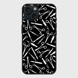 Чехол силиконовый для Apple iPhone 15 матовый Шприцы