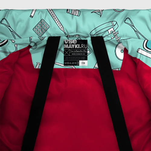 Зимняя куртка для девочек 3D Травматолог, цвет красный - фото 7