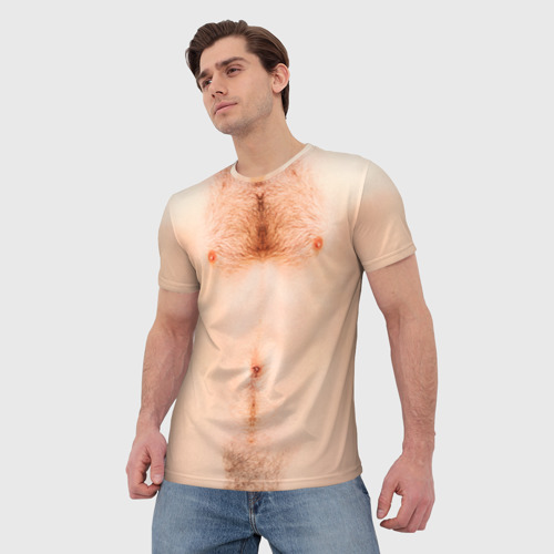 Мужская футболка 3D Мужская грудь, цвет 3D печать - фото 3