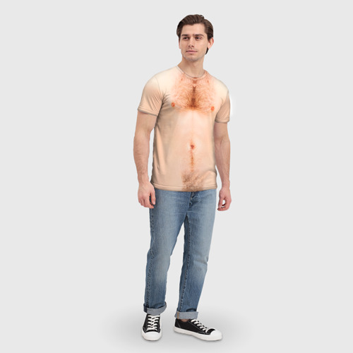 Мужская футболка 3D Мужская грудь, цвет 3D печать - фото 5