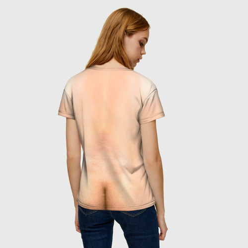 Женская футболка 3D Мужская грудь, цвет 3D печать - фото 4