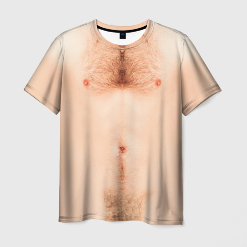 Мужская футболка 3D Мужская грудь, цвет 3D печать