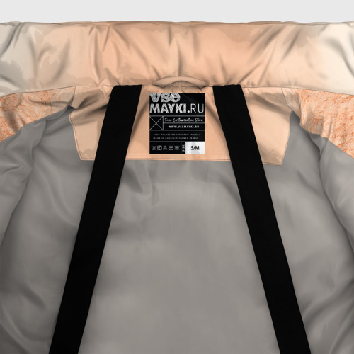 Женская зимняя куртка Oversize Мужская грудь, цвет светло-серый - фото 7