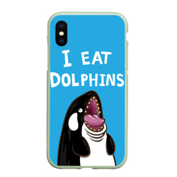 Чехол для iPhone XS Max матовый Я ем дельфинов