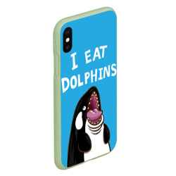 Чехол для iPhone XS Max матовый Я ем дельфинов - фото 2