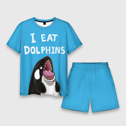 Мужской костюм с шортами 3D Я ем дельфинов
