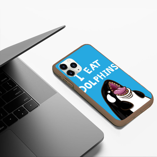 Чехол для iPhone 11 Pro Max матовый с принтом Я ем дельфинов, фото #5