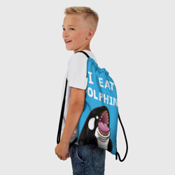 Рюкзак-мешок 3D Я ем дельфинов - фото 2