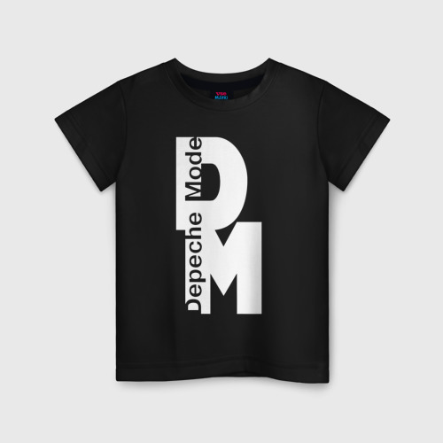 Детская футболка хлопок DM white, цвет черный