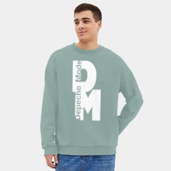 Мужской свитшот oversize без начеса хлопок DM white - фото 2