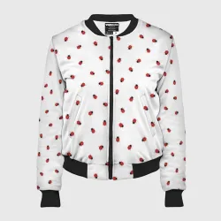 Женский бомбер 3D Божьи коровки