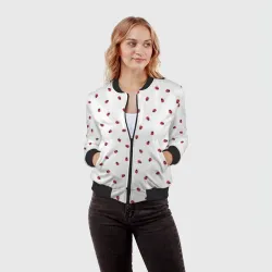 Женский бомбер 3D Божьи коровки - фото 2