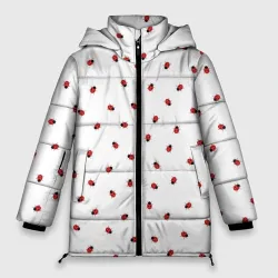 Женская зимняя куртка Oversize Божьи коровки