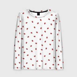 Женский лонгслив 3D Божьи коровки