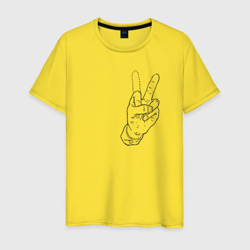 Мужская футболка хлопок Недофак, цвет желтый