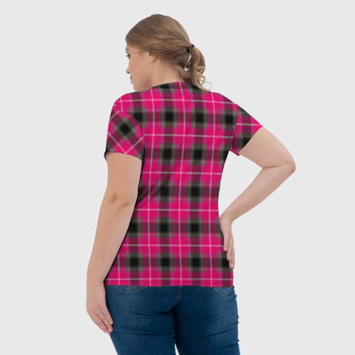 Женская футболка 3D Клеточки, цвет 3D печать - фото 7