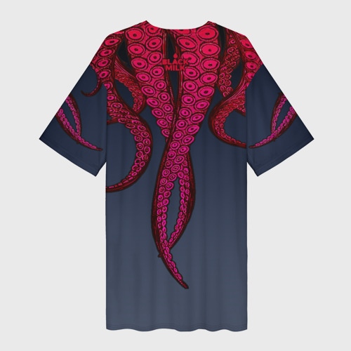 Платье-футболка 3D Щупальцы осьминога, цвет 3D печать - фото 2