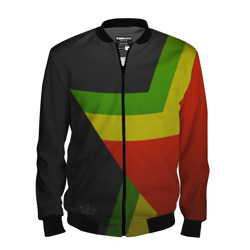 Мужской бомбер 3D Black Milk Rasta Star