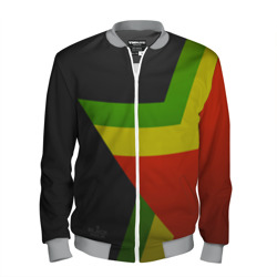 Мужской бомбер 3D Black Milk Rasta Star