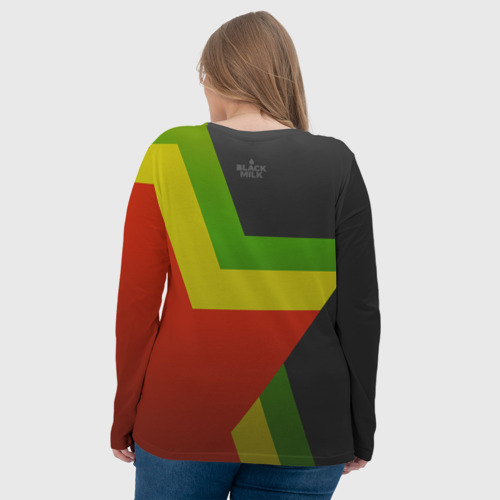 Женский лонгслив 3D Black Milk Rasta Star, цвет 3D печать - фото 7