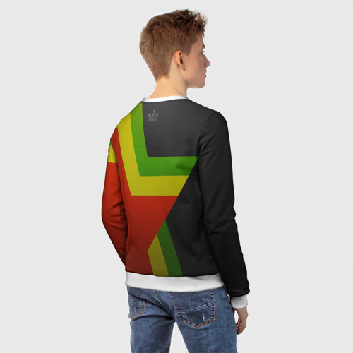 Детский свитшот 3D Black Milk Rasta Star, цвет 3D печать - фото 4