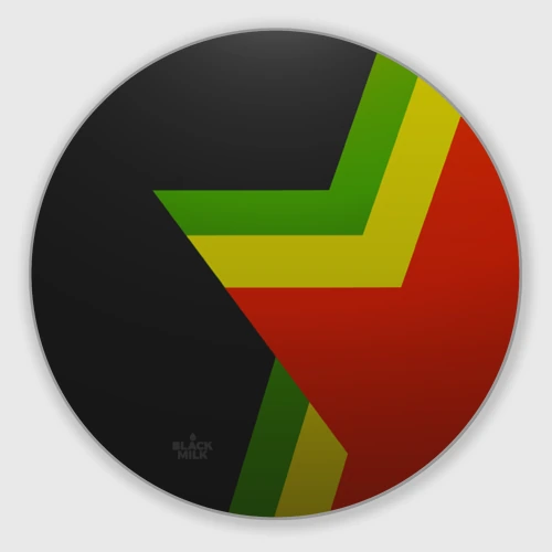 Круглый коврик для мышки Black Milk Rasta Star