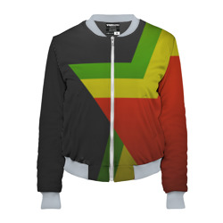 Женский бомбер 3D Black Milk Rasta Star