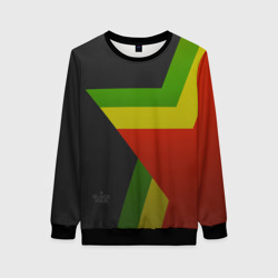 Женский свитшот 3D Black Milk Rasta Star