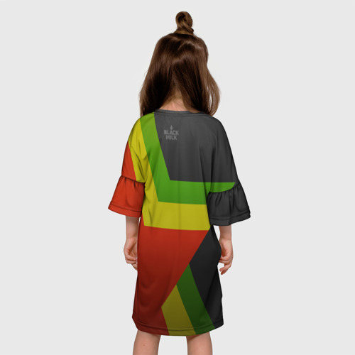 Детское платье 3D Black Milk Rasta Star, цвет 3D печать - фото 5