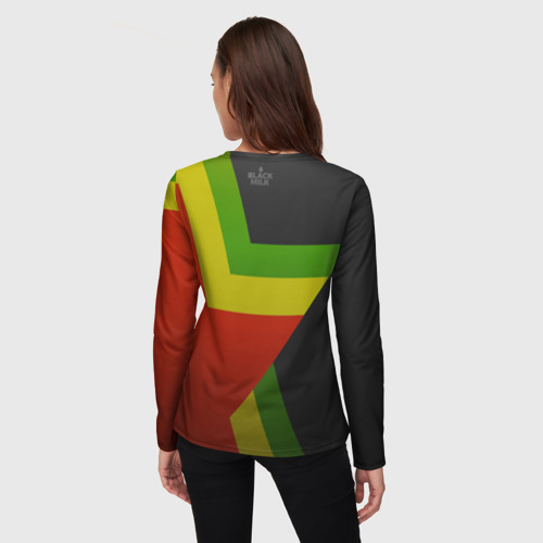 Женский лонгслив 3D Black Milk Rasta Star, цвет 3D печать - фото 4