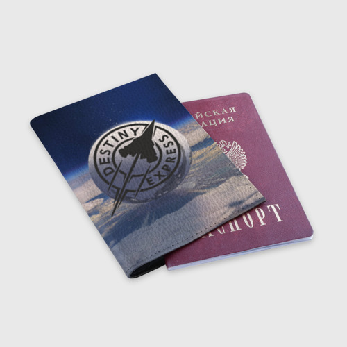 Обложка для паспорта матовая кожа Destiny Express, цвет черный - фото 3