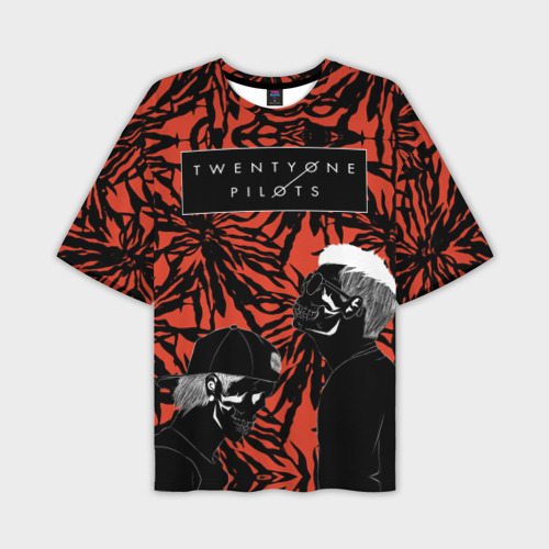 Мужская футболка oversize 3D Twenty One Pilots, цвет 3D печать